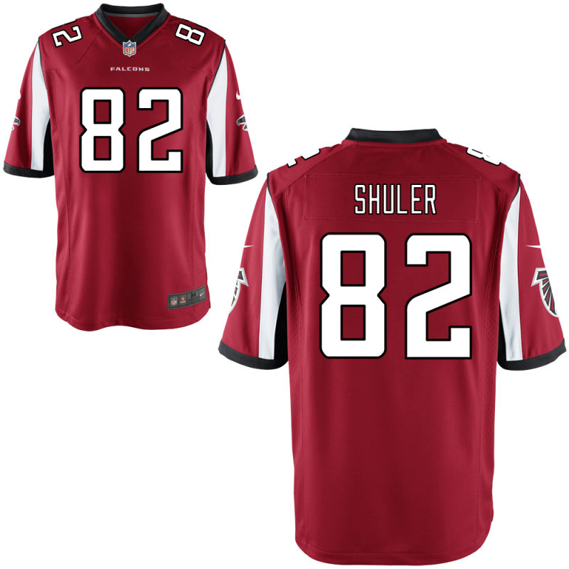 Men's Atlanta Falcons #82 Mickey Shuler Red Game Jersey