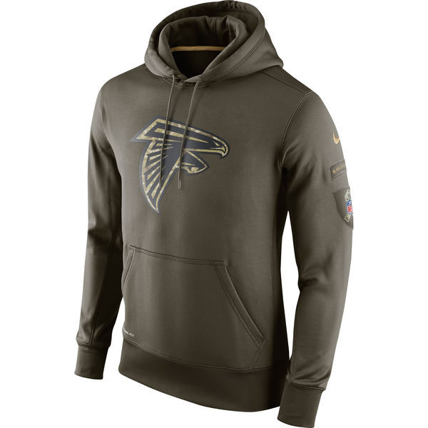 Atlanta Falcons Salute To Service Olive KO Pullover Hoodie