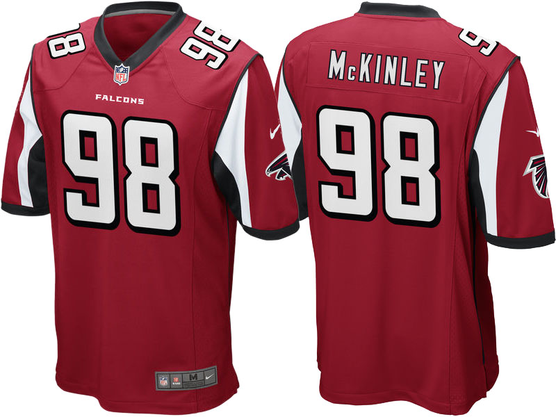 Atlanta Falcons Takkarist McKinley Red 2017 Draft Pick Game Jersey