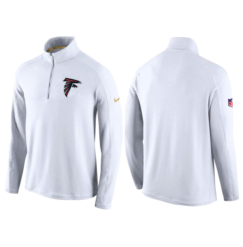 Atlanta Falcons White Game Day Half-Zip Knit Performance Tri-Blend Jacket