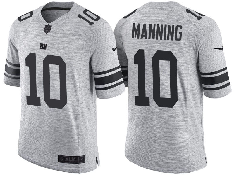 New York Giants #10 Eli Manning 2016 Gridiron Gray II Limited Jersey