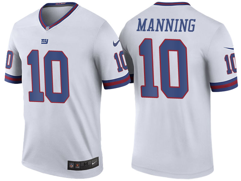 New York Giants #10 Eli Manning White Color Rush Legend Jersey