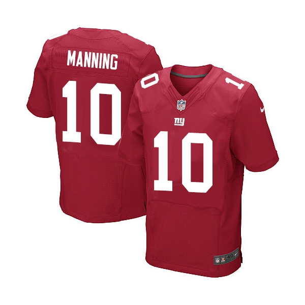 New York Giants #10 Eli Manning Red Elite Jersey