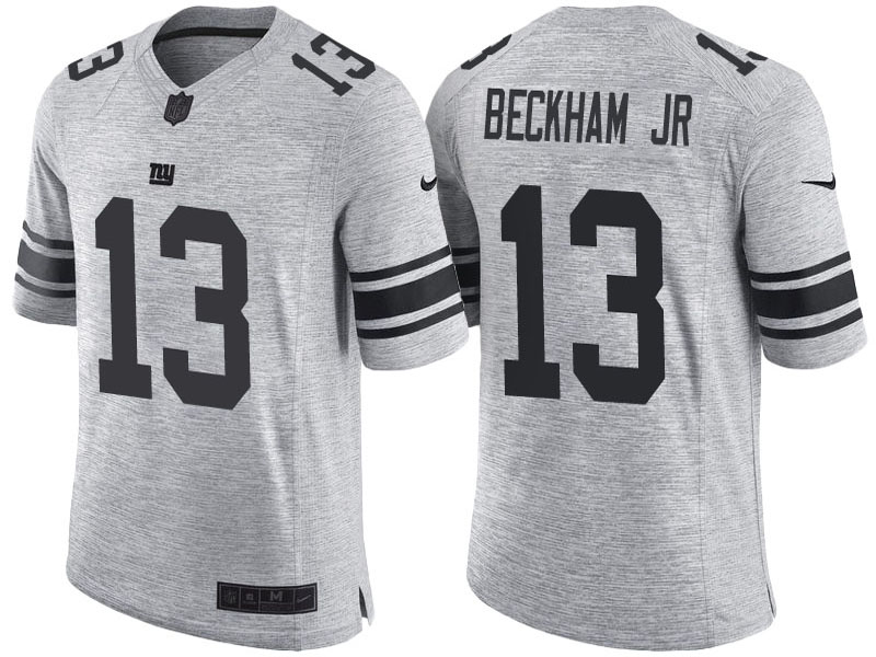 New York Giants #13 Odell Beckham Jr 2016 Gridiron Gray II Limited Jersey