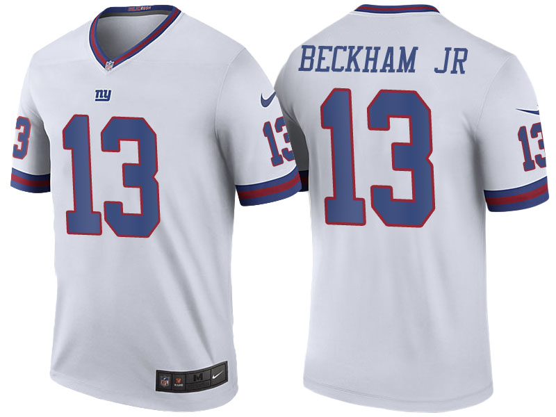 New York Giants #13 Odell Beckham Jr White Color Rush Legend Jersey