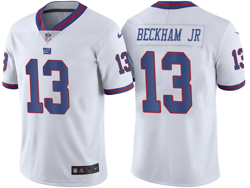 New York Giants #13 Odell Beckham Jr White Color Rush Limited Jersey