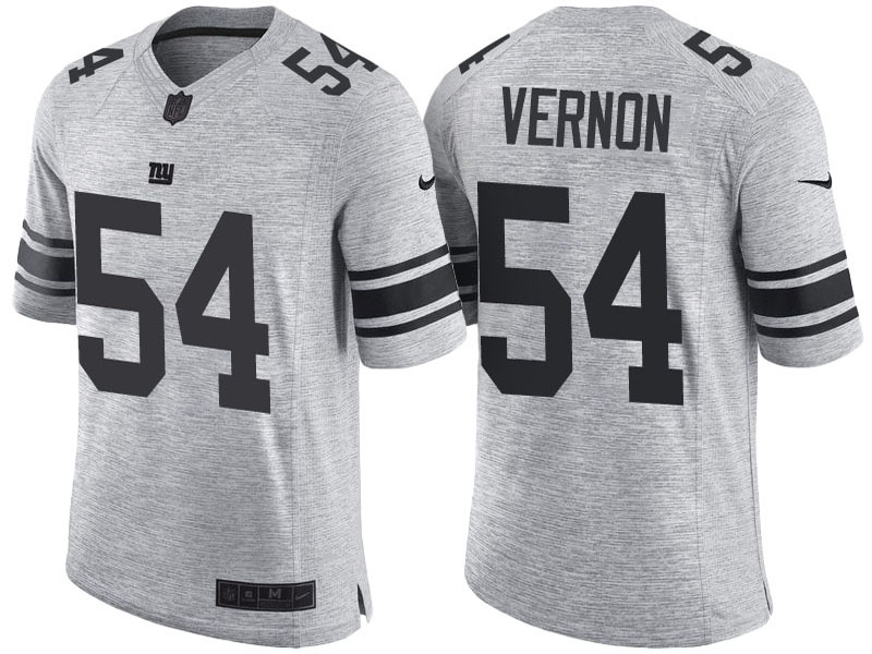 New York Giants #54 Olivier Vernon 2016 Gridiron Gray II Limited Jersey