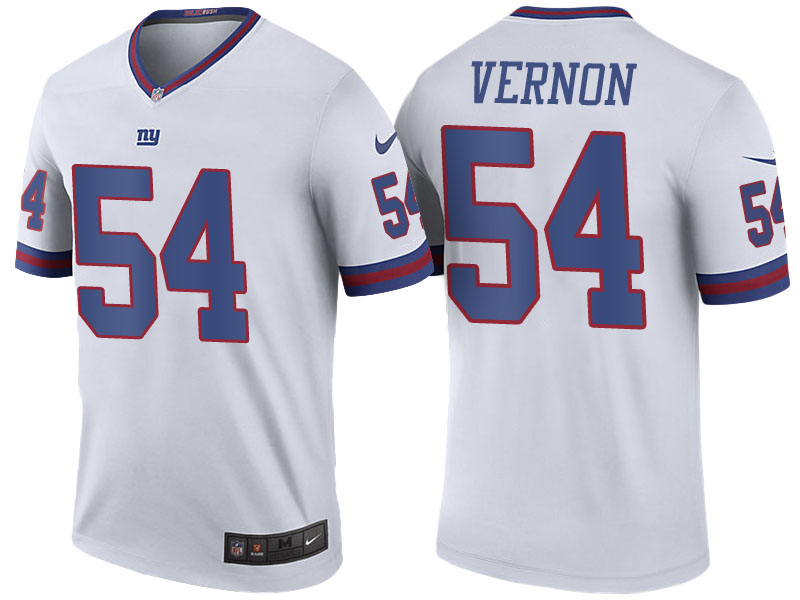 New York Giants #54 Olivier Vernon White Color Rush Legend Jersey