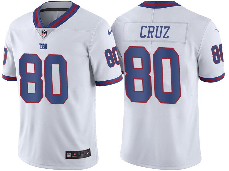 New York Giants #80 Victor Cruz White Color Rush Limited Jersey