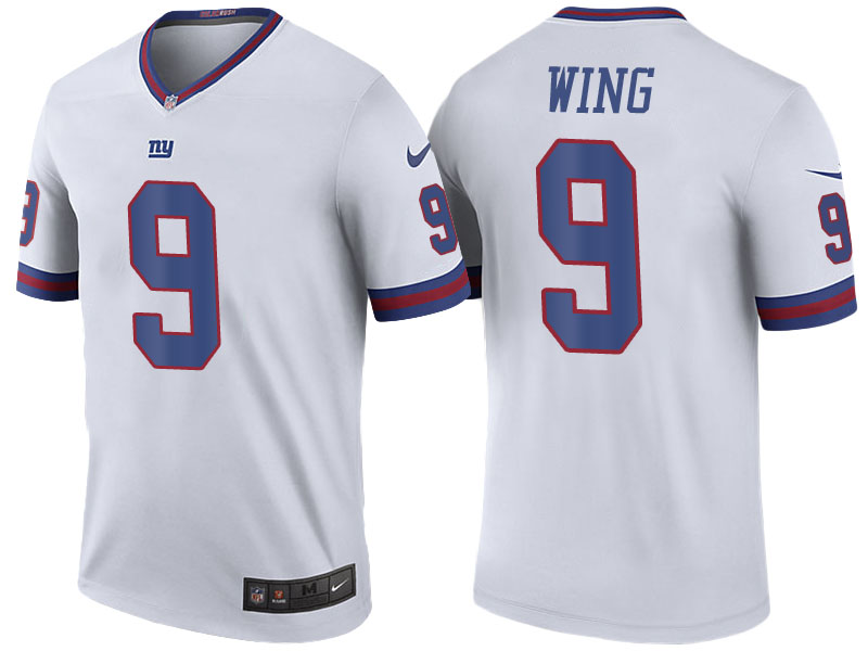 New York Giants #9 Brad Wing White Color Rush Legend Jersey