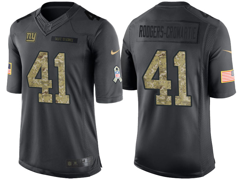 New York Giants #41 Dominique Rodgers-Cromartie Camo Anthracite 2016 Salute to Service Limited Jersey