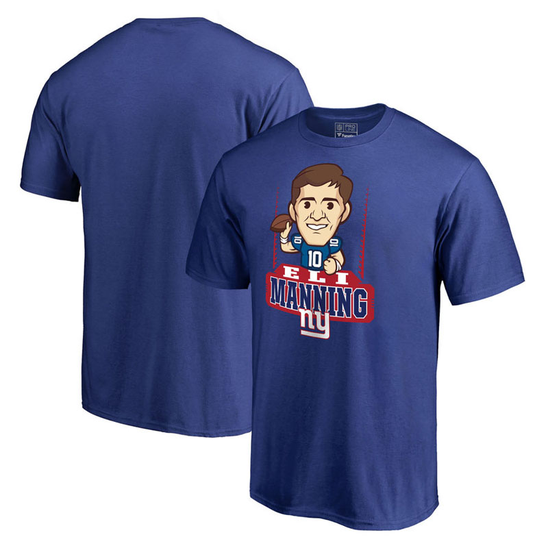 New York Giants Eli Manning Royal Pro Line Emoji Player T-Shirt