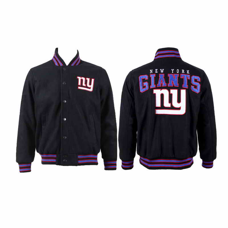 New York Giants JH Design Black Domestic Team Color Jacket