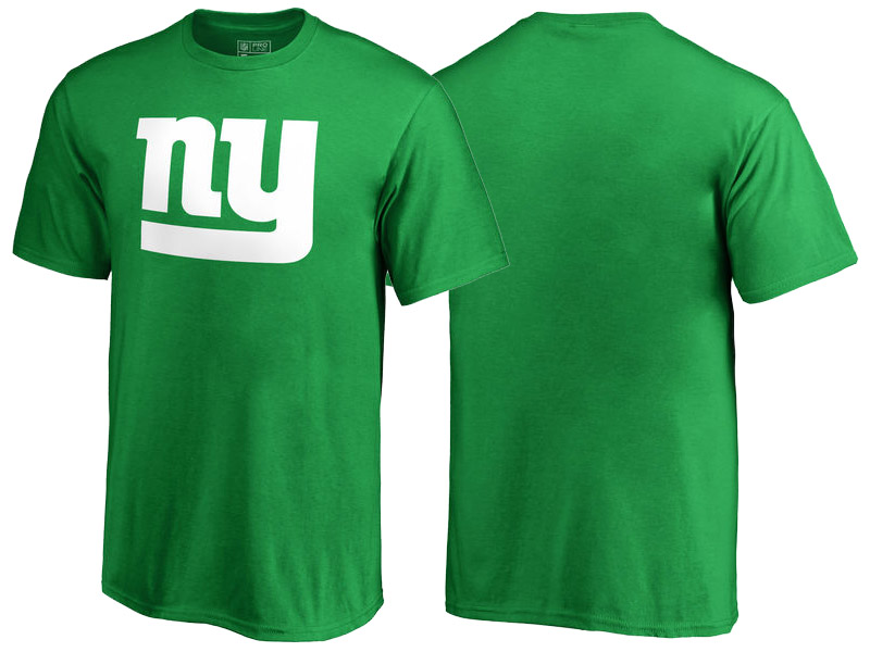 New York Giants Kelly Green White Logo St. Patrick's Day T-Shirt