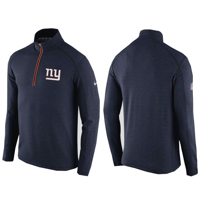 New York Giants Navy Game Day Half-Zip Knit Performance Tri-Blend Jacket