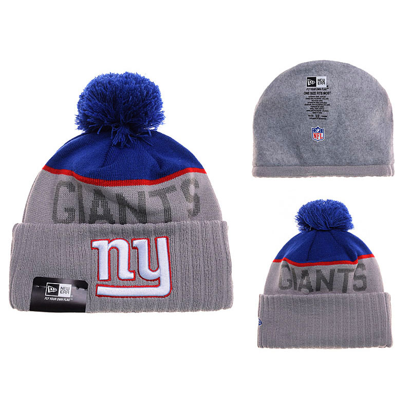 Men's New York Giants New Era Gray Sport Knit Hat With Pom