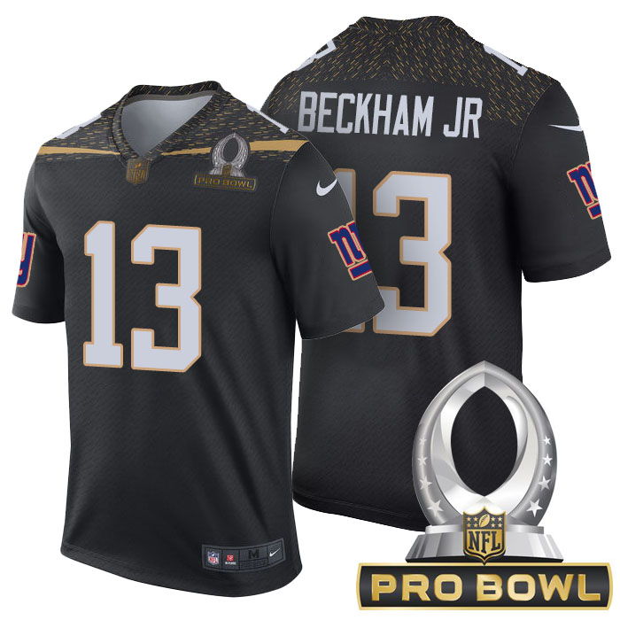 New York Giants #13 Odell Beckham Jr Black 2016 Pro Bowl Game Jersey