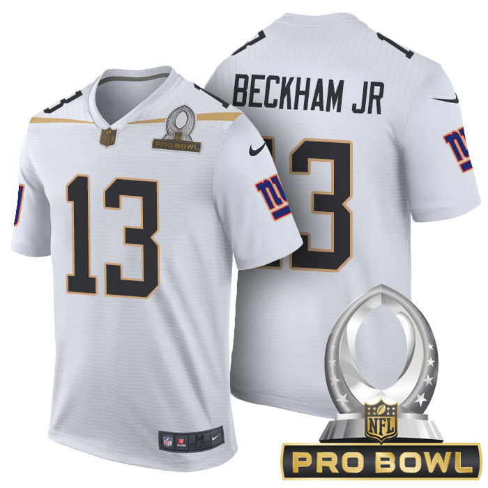 New York Giants #13 Odell Beckham Jr White 2016 Pro Bowl Game Jersey