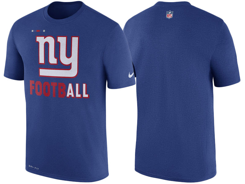 New York Giants Royal Legend Football Performance Short Sleeve T-Shirt