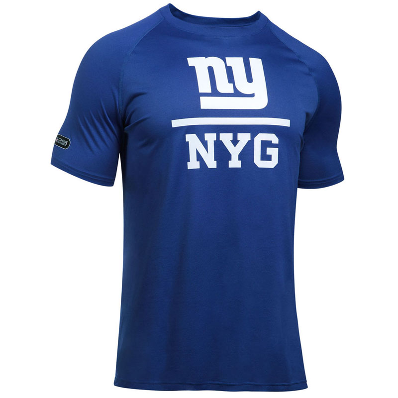 New York Giants Royal Under Armour Combine Authentic Lockup Tech T-Shirt