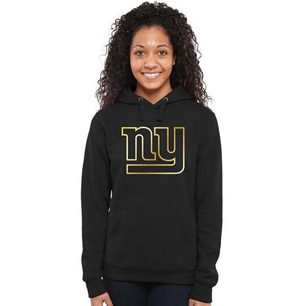 Women's New York Giants Black Gold Collection Pullover Hoodie