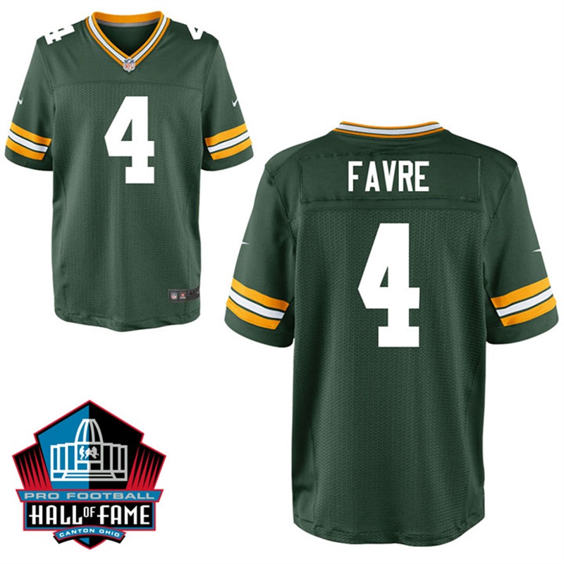 Green Bay Packers #4 Brett Favre Green Elite Jersey