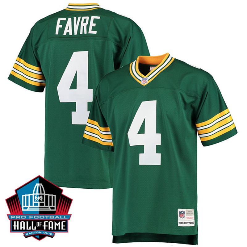 Green Bay Packers #4 Brett Favre Green Retired Player Jersey