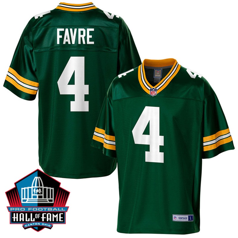 Green Bay Packers #4 Brett Favre Pro Line Green Retired Player Jersey