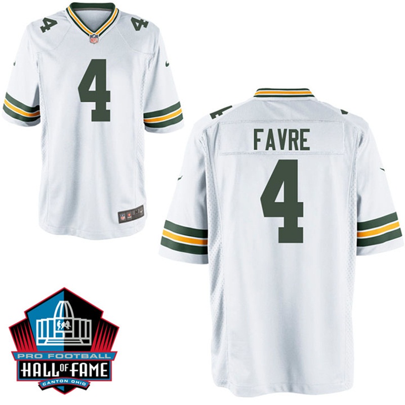 Green Bay Packers #4 Brett Favre White Game Jersey