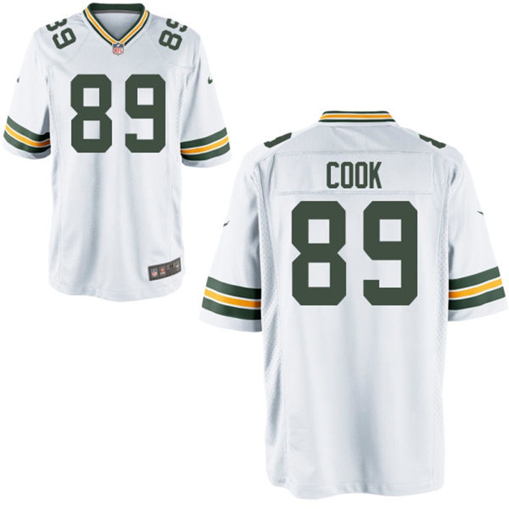 Green Bay Packers #89 Jared Cook White Game Jersey