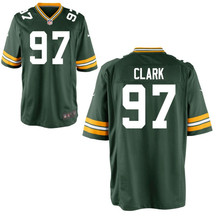 Green Bay Packers #97 Kenny Clark Green 2016 Draft Pick Game Jersey