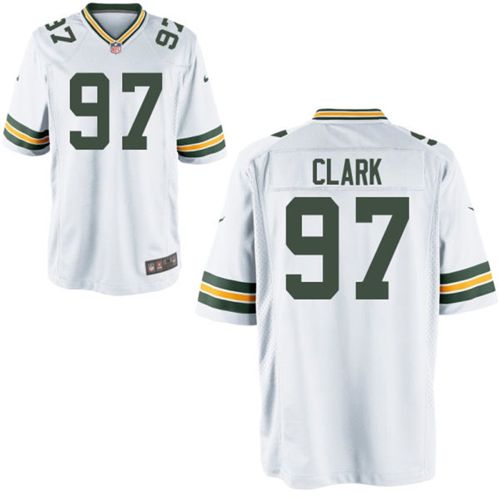 Green Bay Packers #97 Kenny Clark White Game Jersey