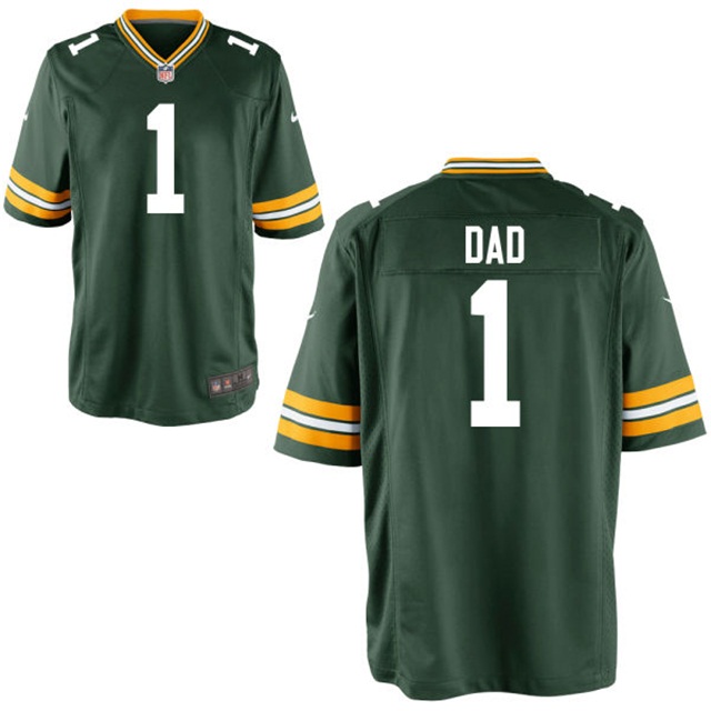 Green Bay Packers Green Father's Day Gift Number 1 Dad Jersey