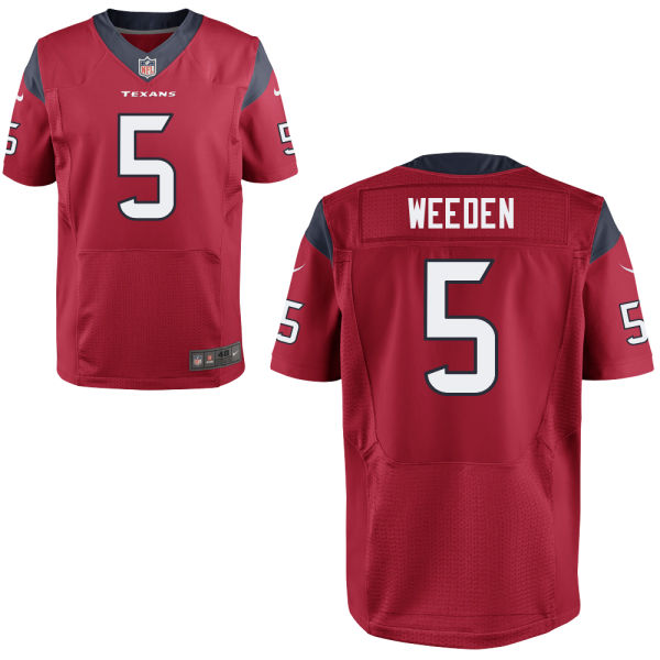 Houston Texans #5 Brandon Weeden Red Alternate Elite Jersey