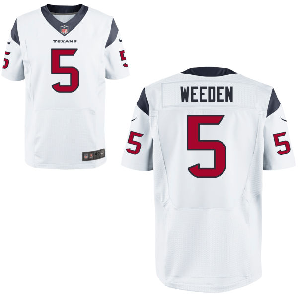 Houston Texans #5 Brandon Weeden White Elite Jersey