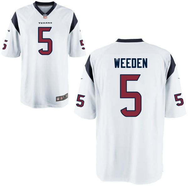 Houston Texans #5 Brandon Weeden White Game Jersey