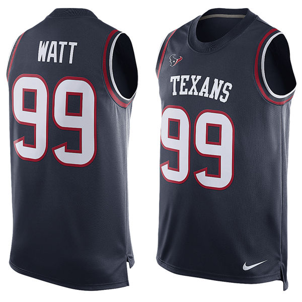 Houston Texans #99 JJ Watt Navy Tank Top