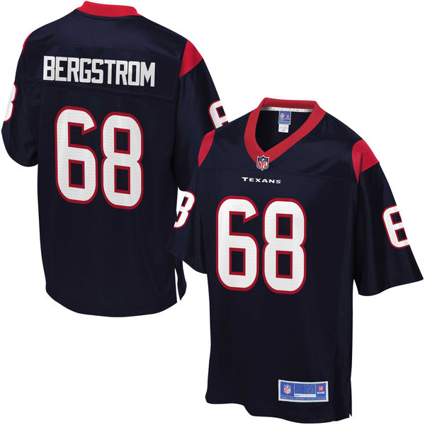 Houston Texans #68 Tony Bergstrom Pro Line Navy Team Color Jersey