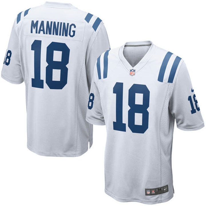 Indianapolis Colts #18 Peyton Manning White Retired Player Game Jersey