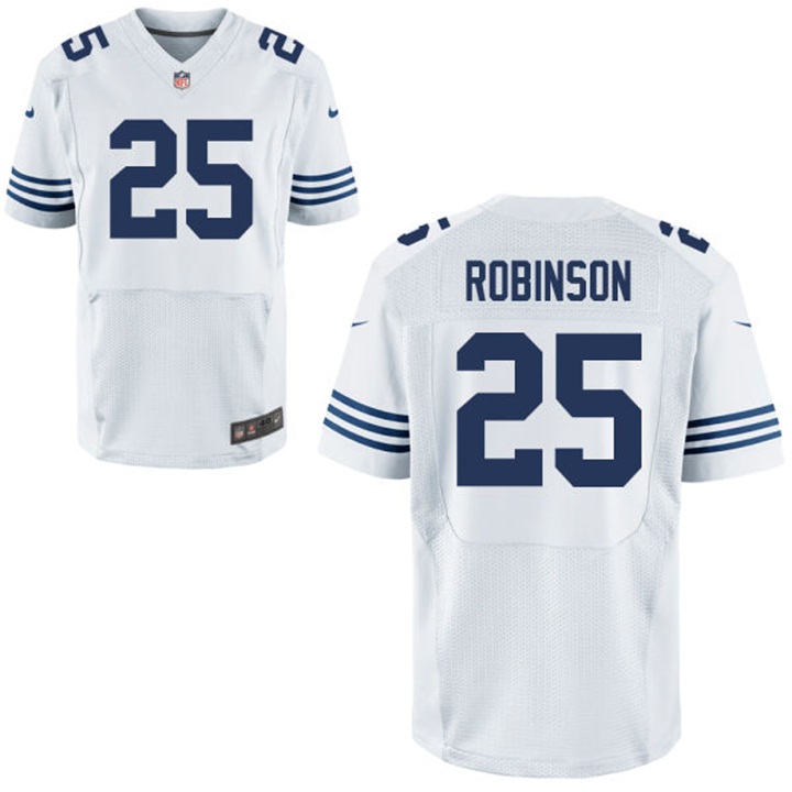 Indianapolis Colts #25 Patrick Robinson White Throwback Elite Jersey