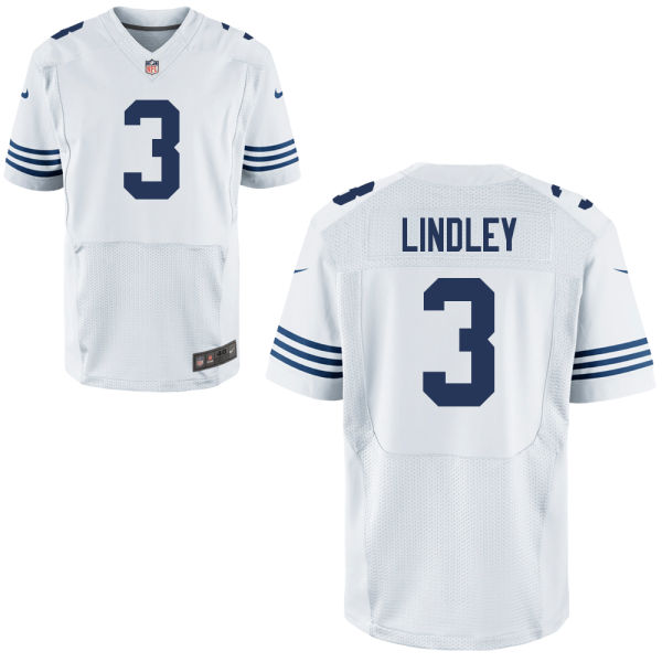 Indianapolis Colts #3 Ryan Lindley White Throwback Elite Jersey