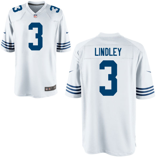 Indianapolis Colts #3 Ryan Lindley White Throwback Game Jersey