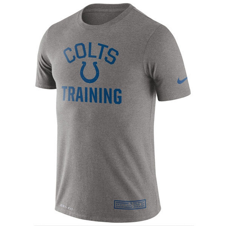 Indianapolis Colts Heathered Gray Training Performance Logo T-shirt