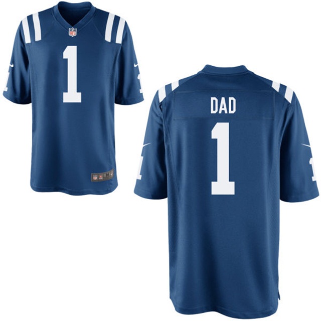 Indianapolis Colts Royal Father's Day Gift Number 1 Dad Jersey