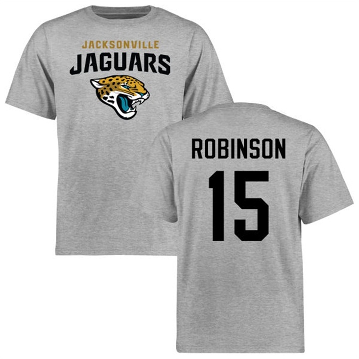 Jacksonville Jaguars #15 Allen Robinson Name & Number Gray Wordmark T-shirt