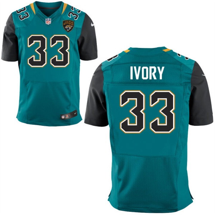 Jacksonville Jaguars #33 Chris Ivory Teal Elite Jersey