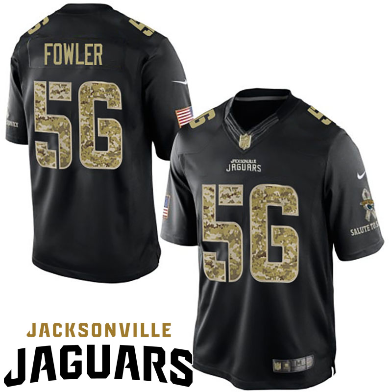 Jacksonville Jaguars #56 Dante Fowler Black Salute To Service Jersey