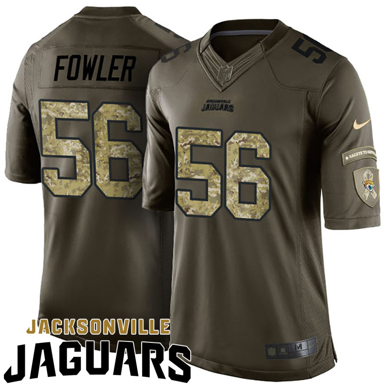 Jacksonville Jaguars #56 Dante Fowler Green Salute To Service Jersey