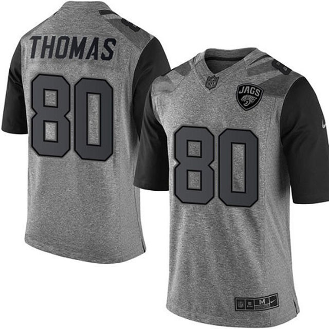 Jacksonville Jaguars #80 Julius Thomas Gray Gridiron Limited Jersey