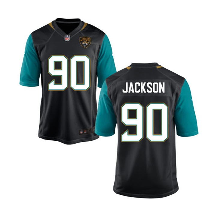 Jacksonville Jaguars #90 Malik Jackson Black Home Game Jersey